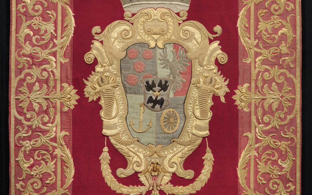 Wappendecke aus dem Schloss Eggenberg